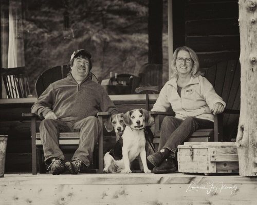 family with dogs